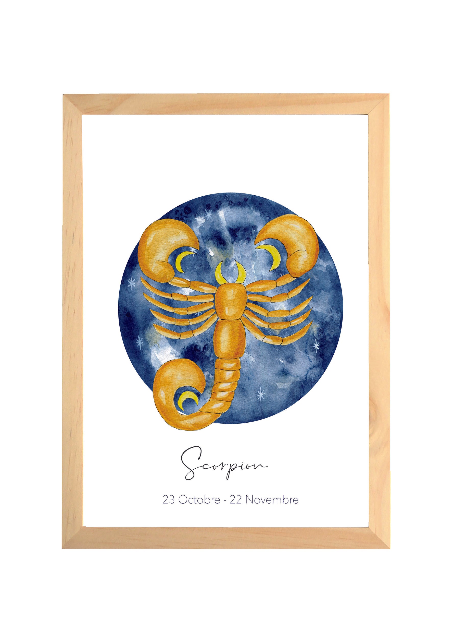 Signe Astrologique Scorpion - Illustration aquarelle image 0
