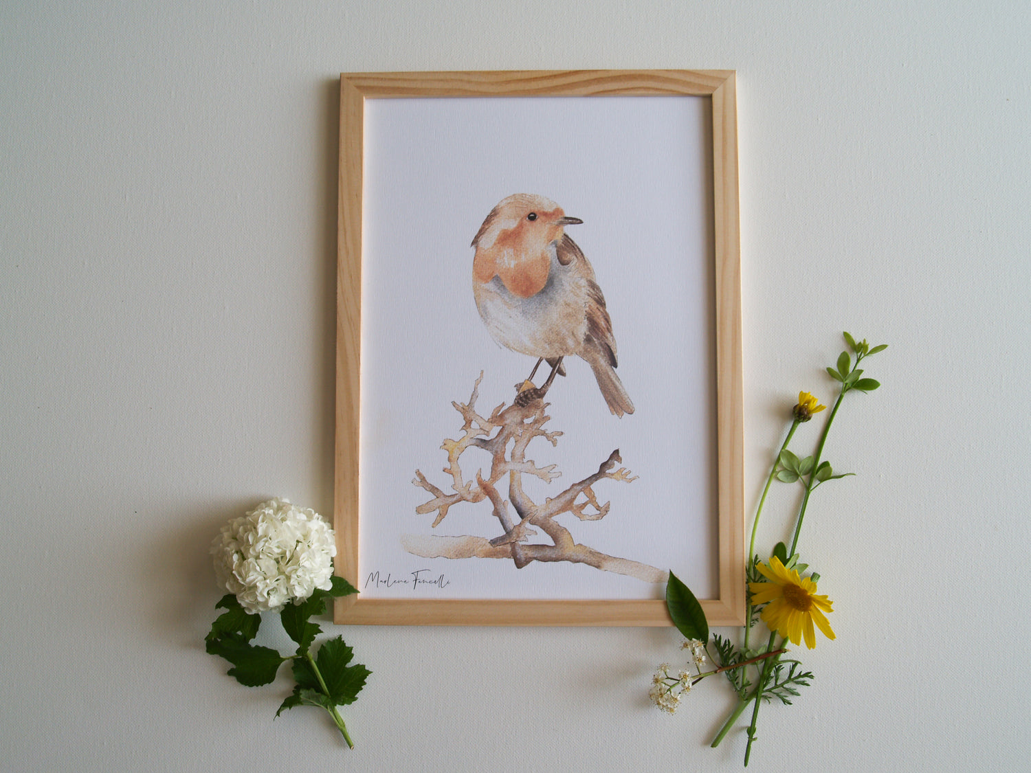 Cadre affiche aquarelle Oiseau Judi image 1