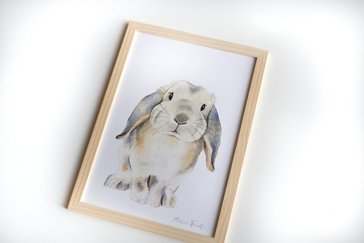 Cadre affiche aquarelle Lapin Bélier Zoupi image 4