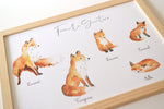 Cadre Famille renard aquarelle personnalisée image 5