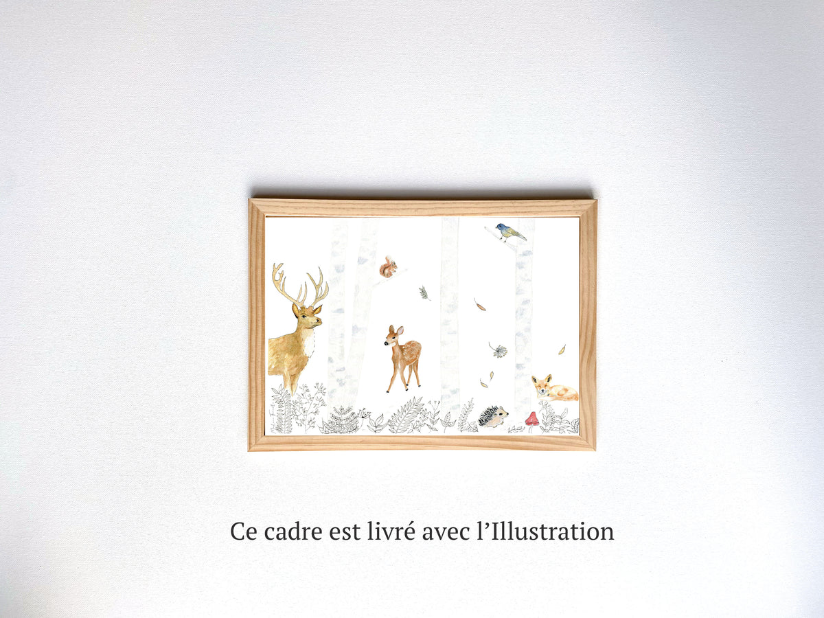 Cadre affiche aquarelle Sous-Bois image 3