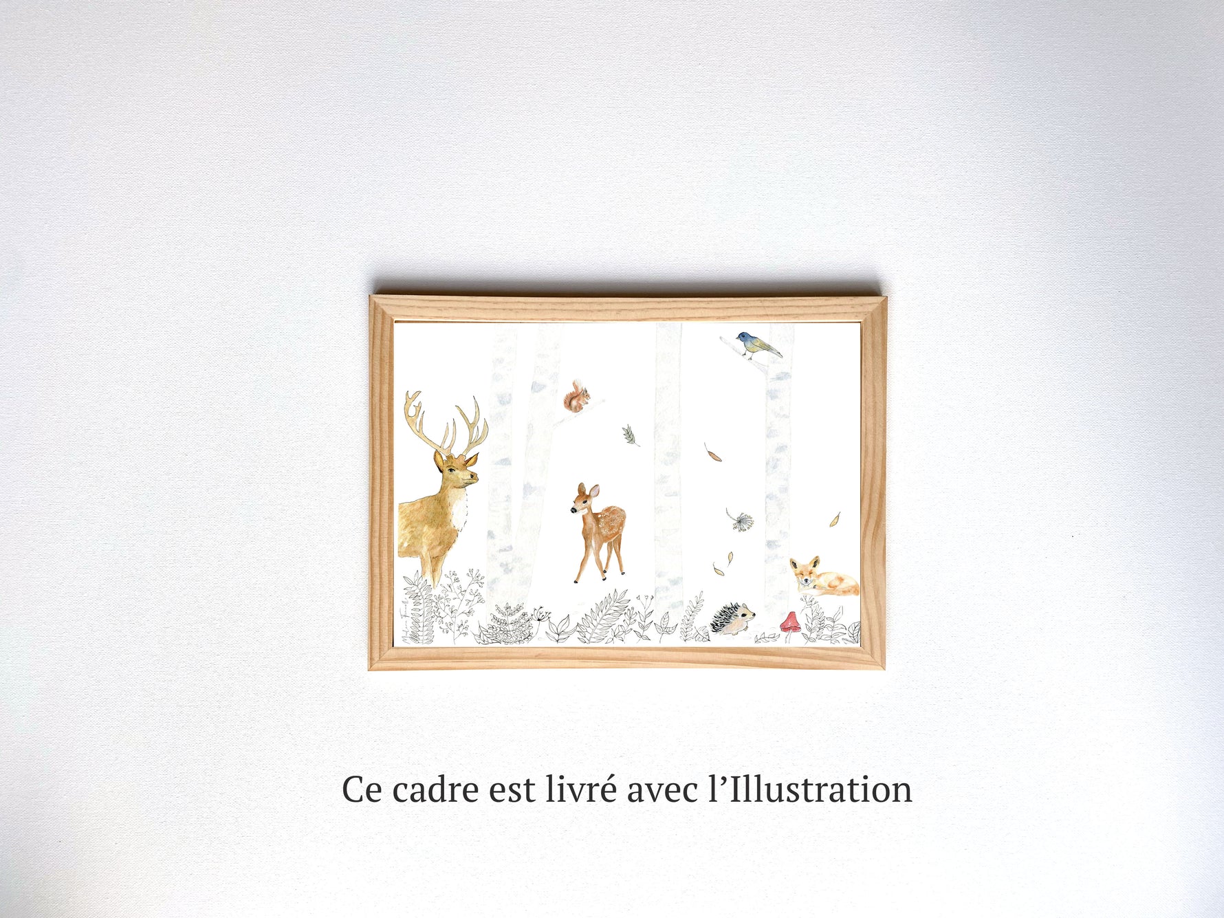 Cadre affiche aquarelle Sous-Bois image 3