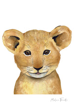 Cadre affiche aquarelle Lionceau Waldy image 1