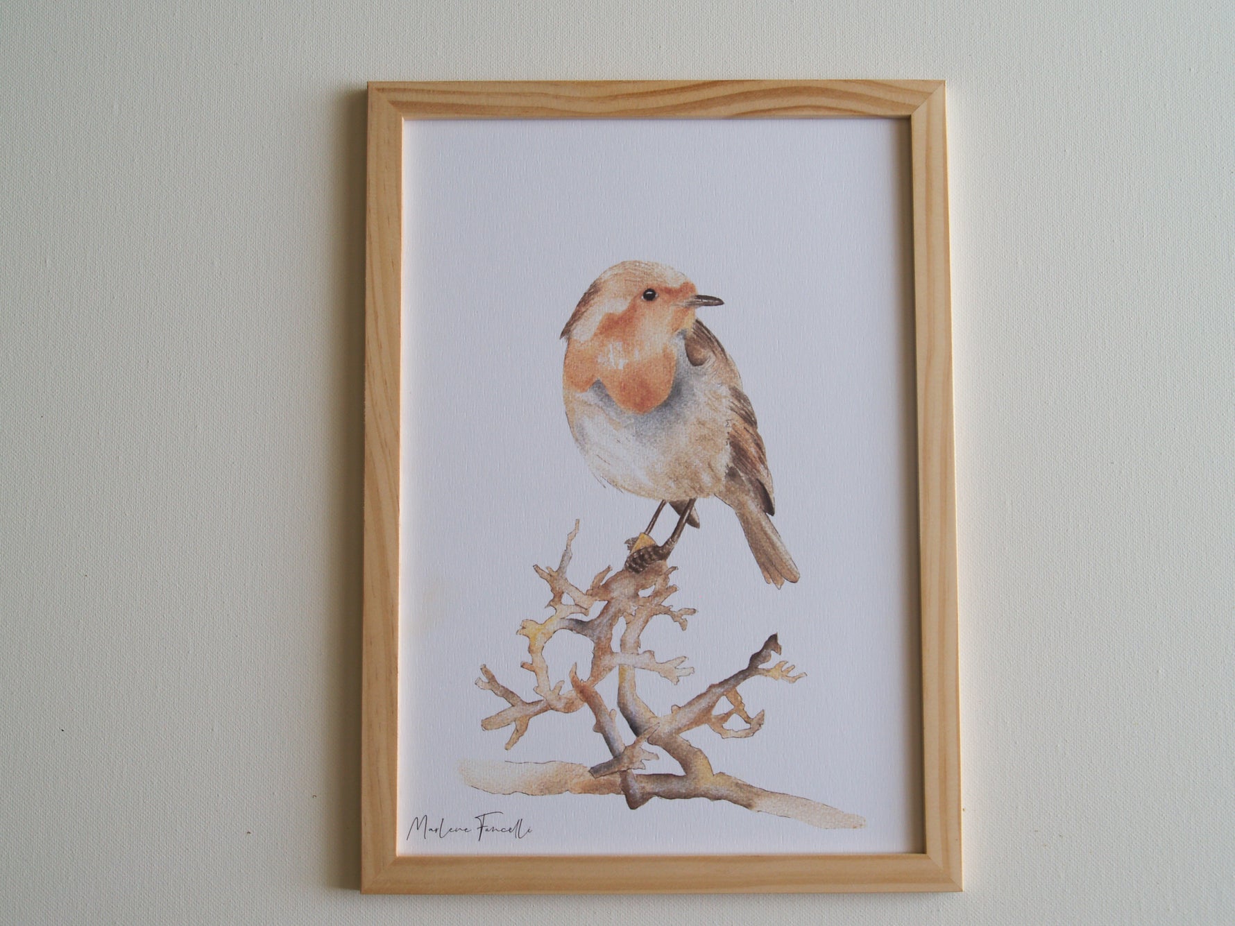Cadre affiche aquarelle Oiseau Judi image 3