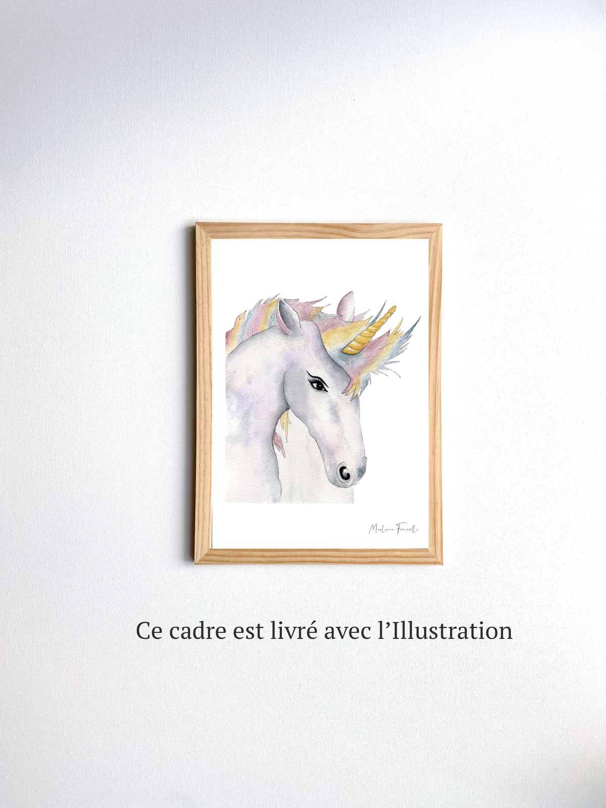 Cadre affiche aquarelle Licorne Arthémis image 5