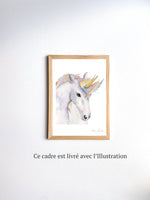Cadre affiche aquarelle Licorne Arthémis image 5