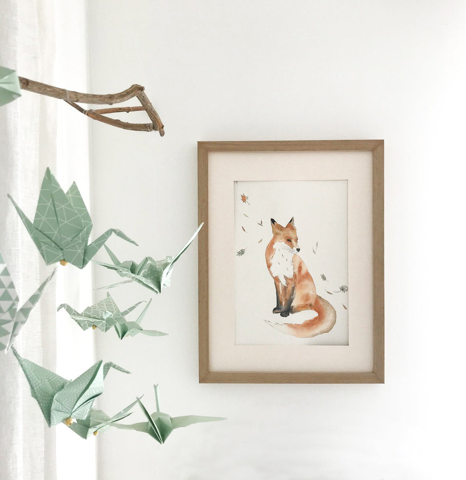 Cadre affiche aquarelle Renard Gaspard image 3