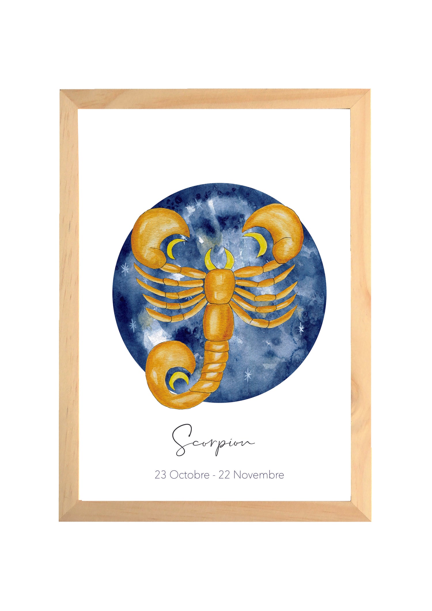 Signe Astrologique Scorpion - Illustration aquarelle image 0
