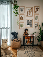 Cadre affiche aquarelle Famille Singe image 5