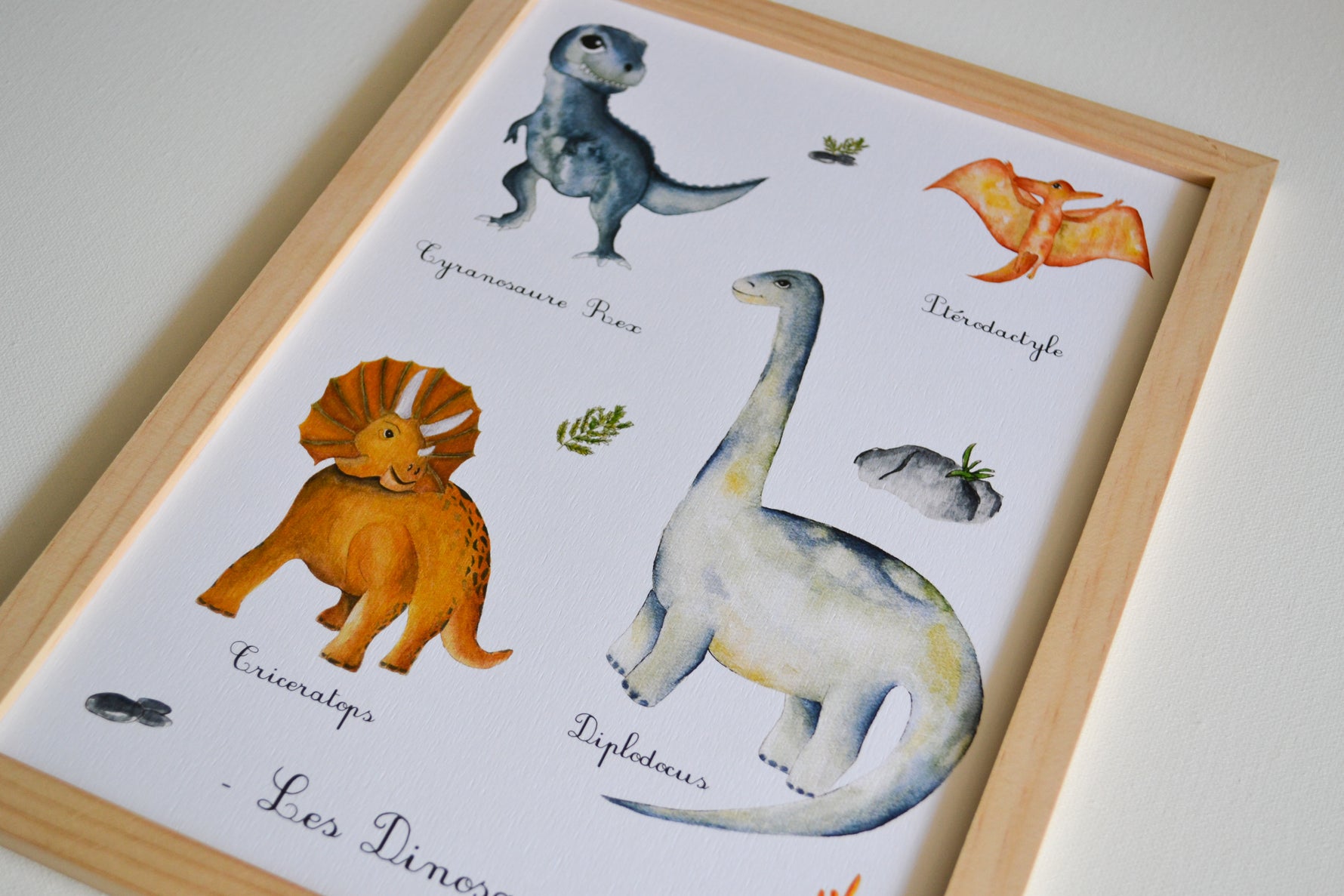 Cadre affiche aquarelle Les Dinosaures image 4