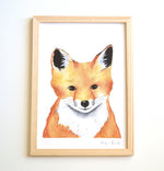 Cadre affiche aquarelle Renard Mat image 1