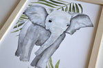 Cadre affiche aquarelle Eléphant & Feuilles Louis image 3