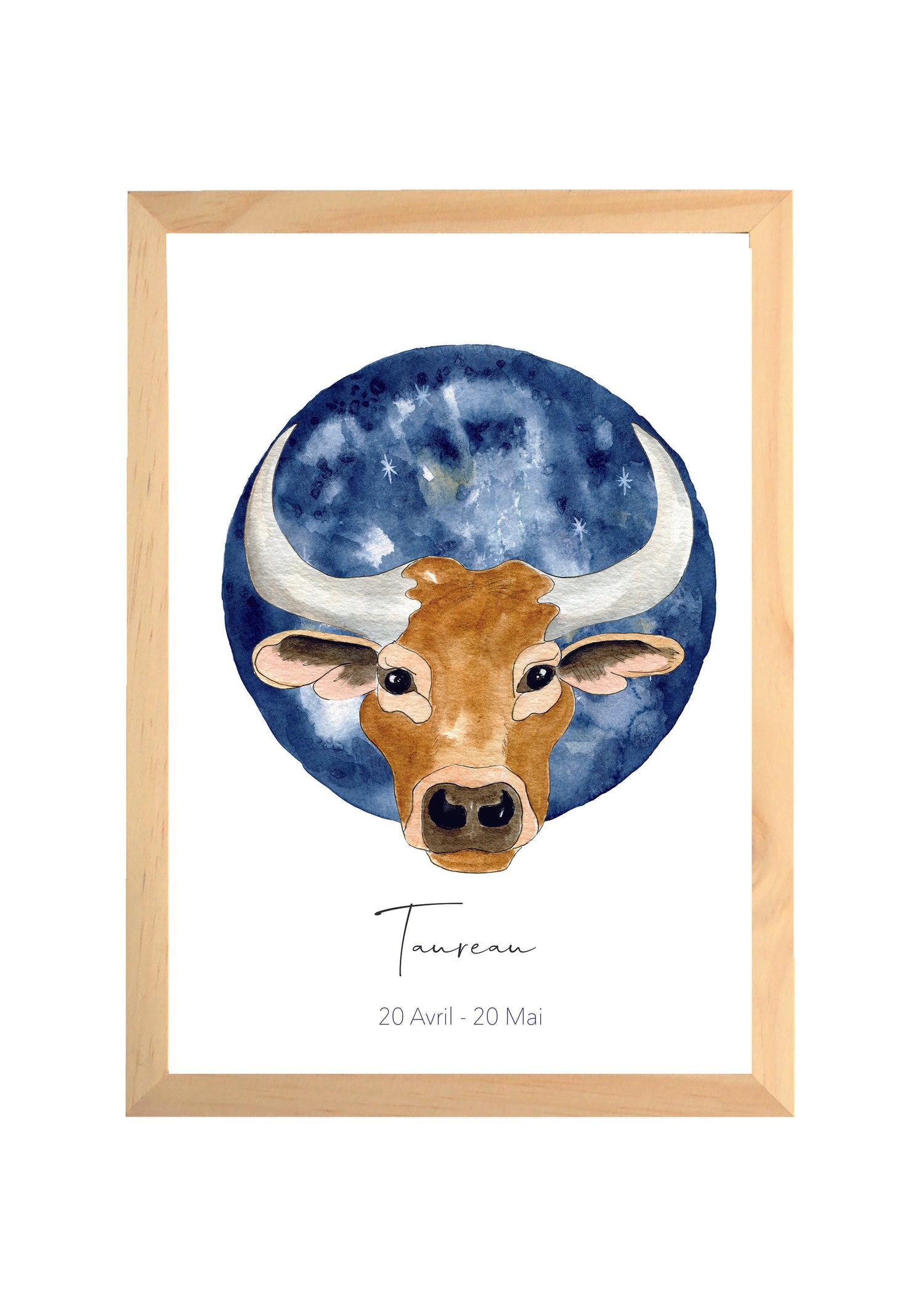 Signe Astrologique Taureau - Illustration aquarelle image 0