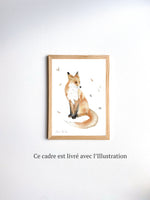Cadre affiche aquarelle Renard Gaspard image 4