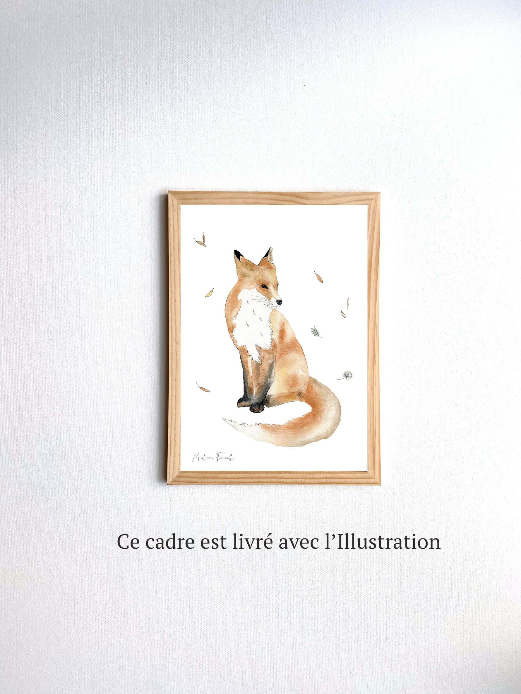 Cadre affiche aquarelle Renard Gaspard image 4