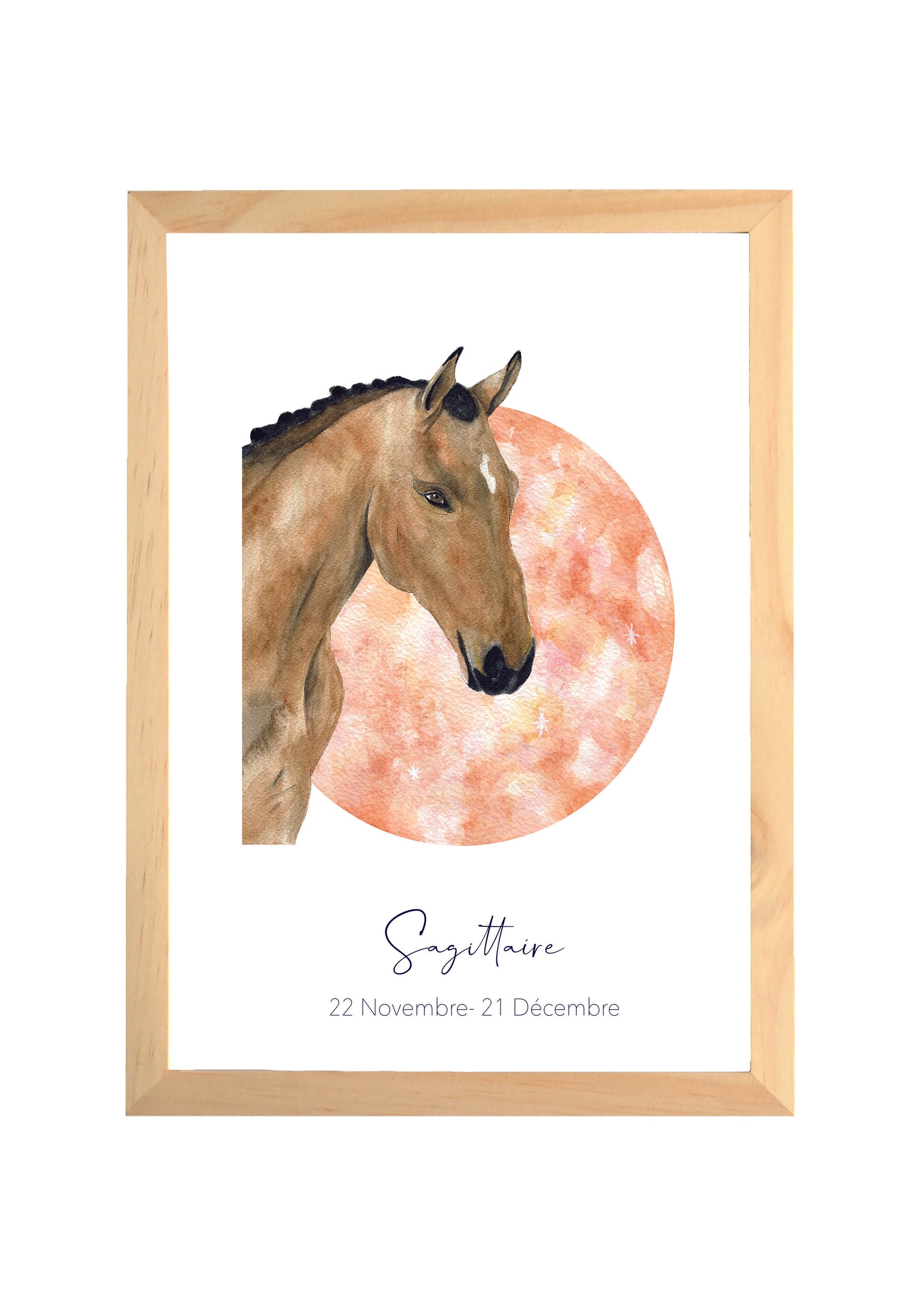 Signe Astrologique Sagittaire - Illustration aquarelle image 1