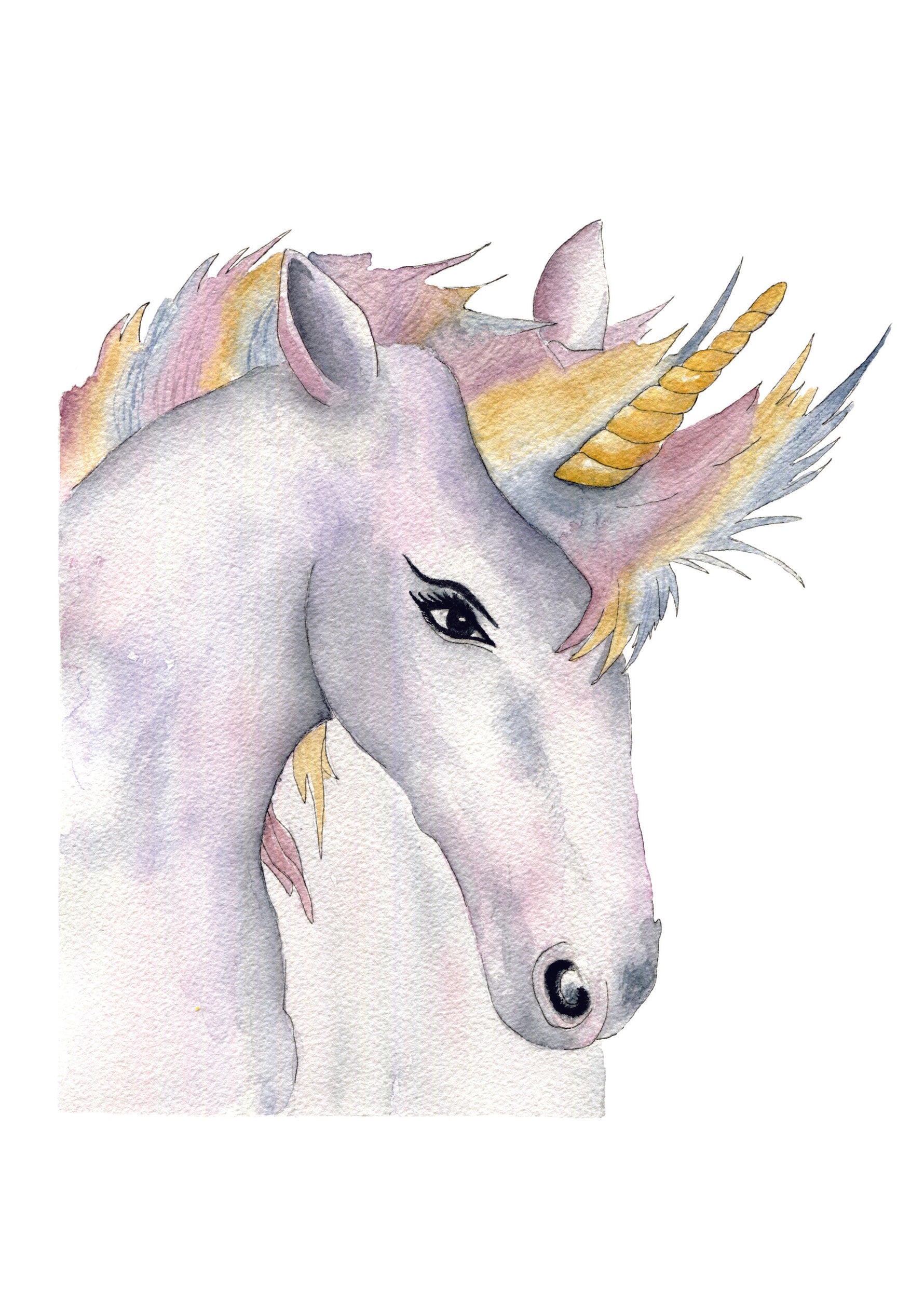 Cadre affiche aquarelle Licorne Arthémis image 3