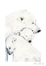 Cadre affiche aquarelle Famille Ours polaires image 5