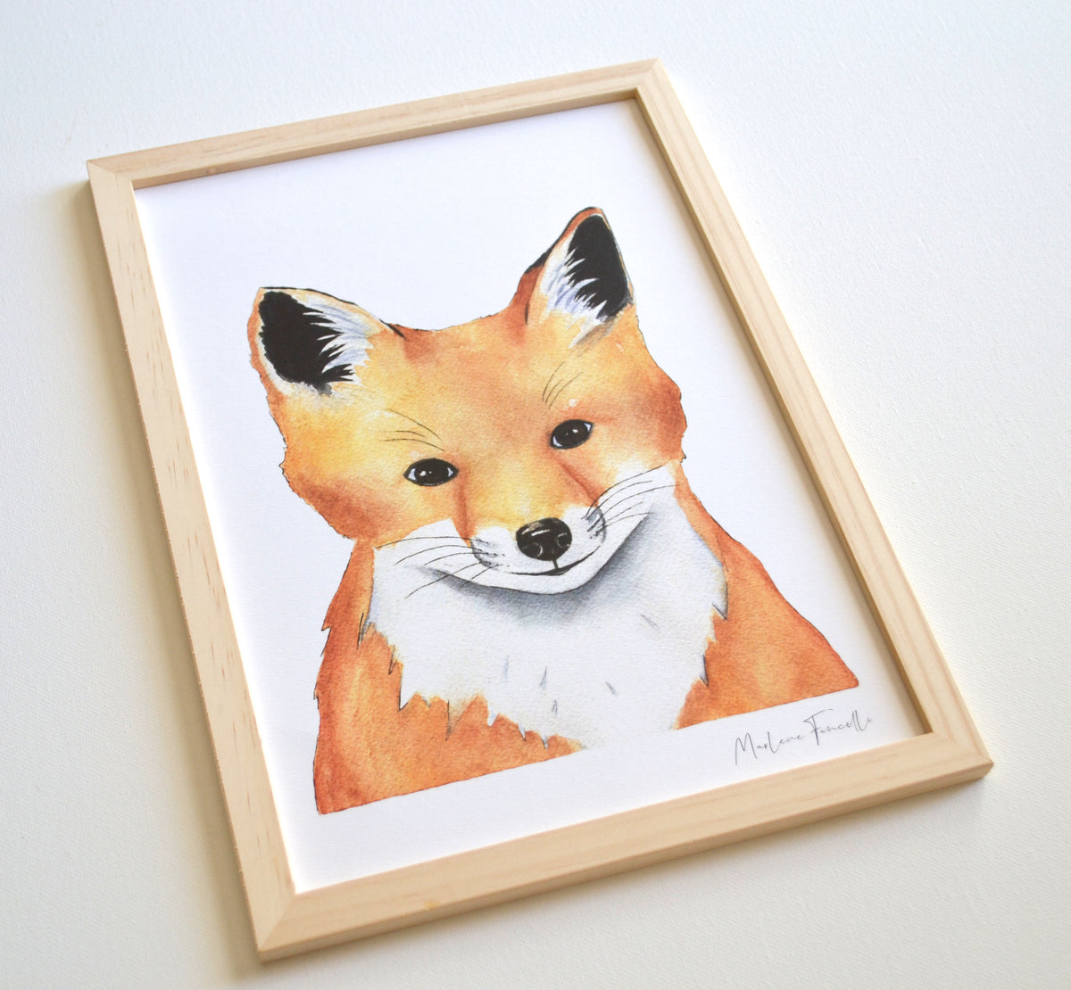 Cadre affiche aquarelle Renard Mat image 3