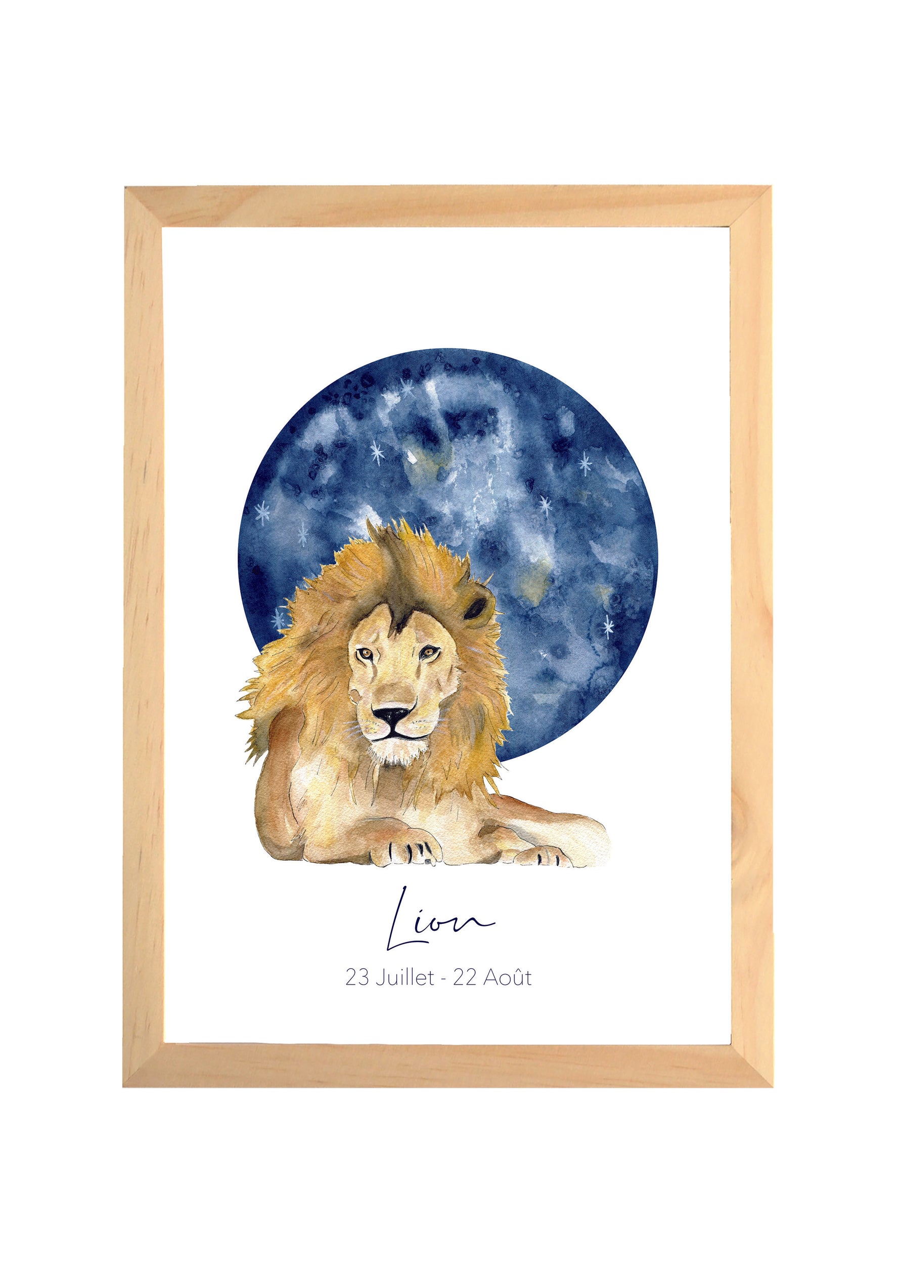 Signe Astrologique Lion - Illustration aquarelle image 0