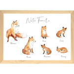 Cadre Famille renard aquarelle personnalisée image 3