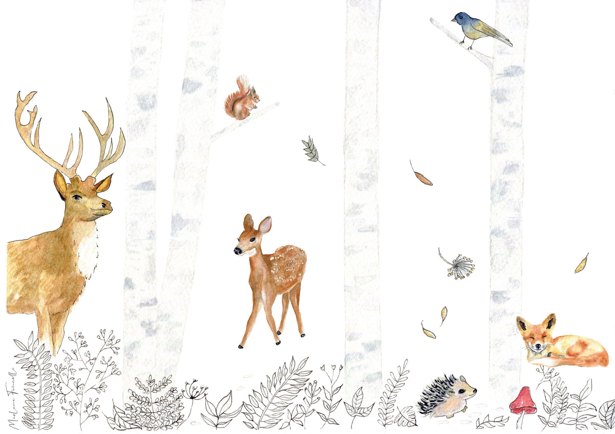 Cadre affiche aquarelle Sous-Bois image 2