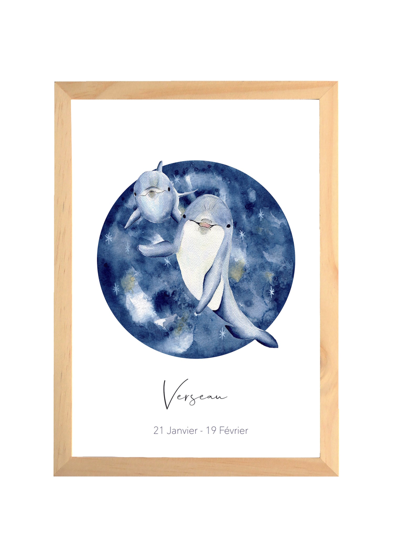 Signe Astrologique Verseau - Illustration aquarelle image 0