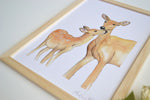 Cadre affiche aquarelle Famille Biche image 4