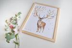 Cadre affiche aquarelle Cerf Miral image 3