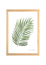 Cadre affiche aquarelle Feuille de Palme image 0