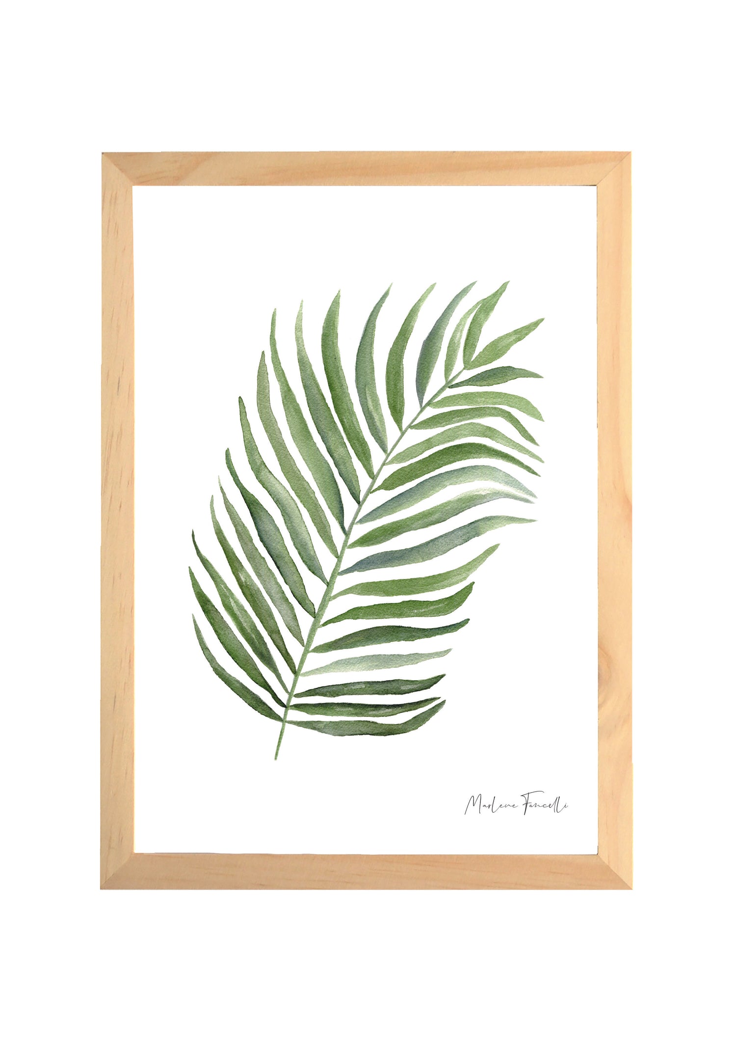 Cadre affiche aquarelle Feuille de Palme image 0