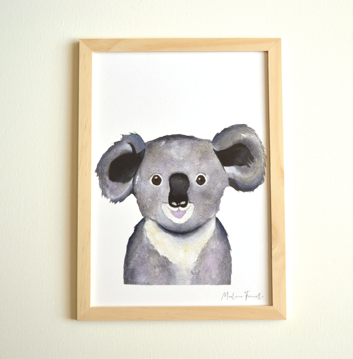 Cadre affiche aquarelle Koala Noah image 1