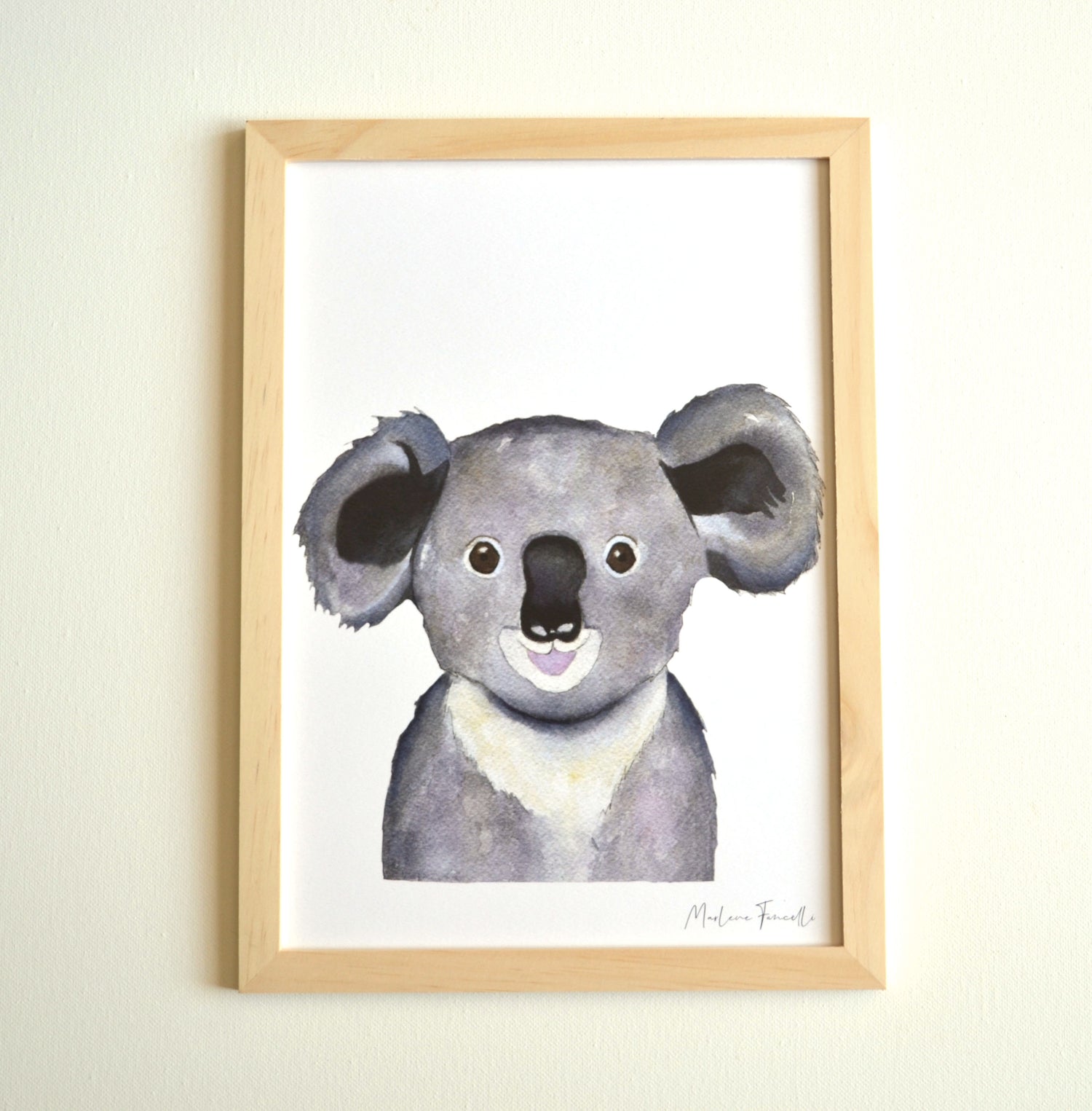 Cadre affiche aquarelle Koala Noah image 1