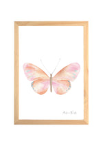 Cadre avec affiche aquarelle Papillon Rose image 0