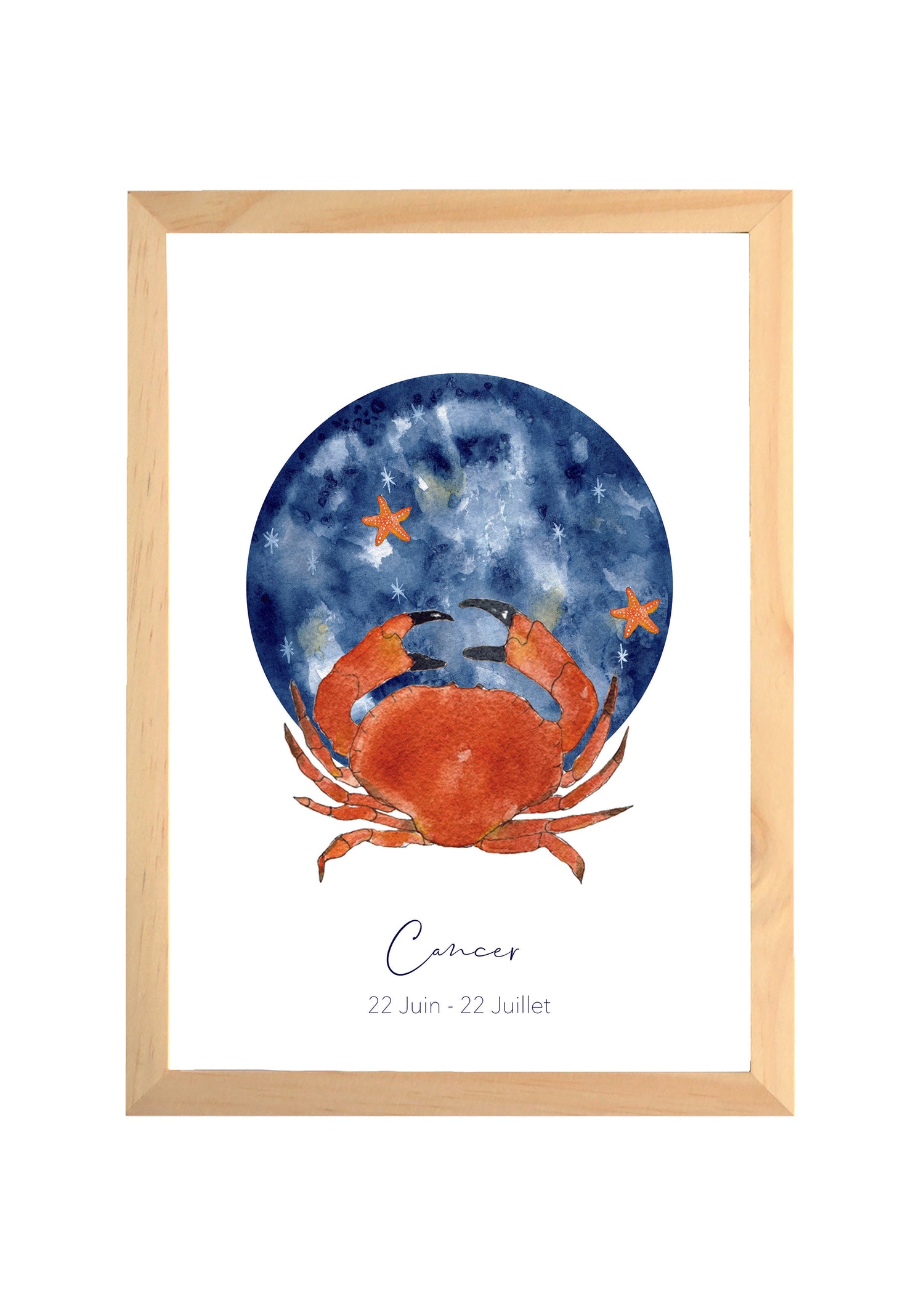 Illustration Aquarelle Signe Astrologique Cancer image 0