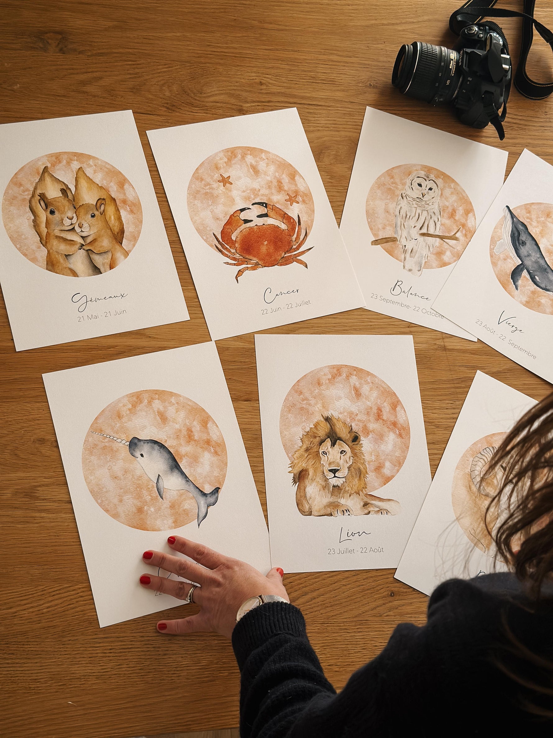 Signe Astrologique Poisson - Illustration aquarelle image 3