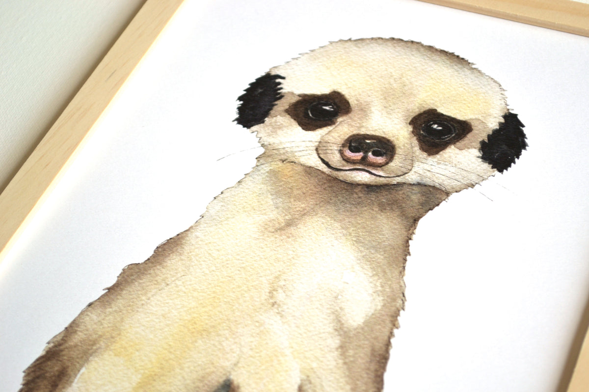 Cadre affiche aquarelle Suricate Romain image 2