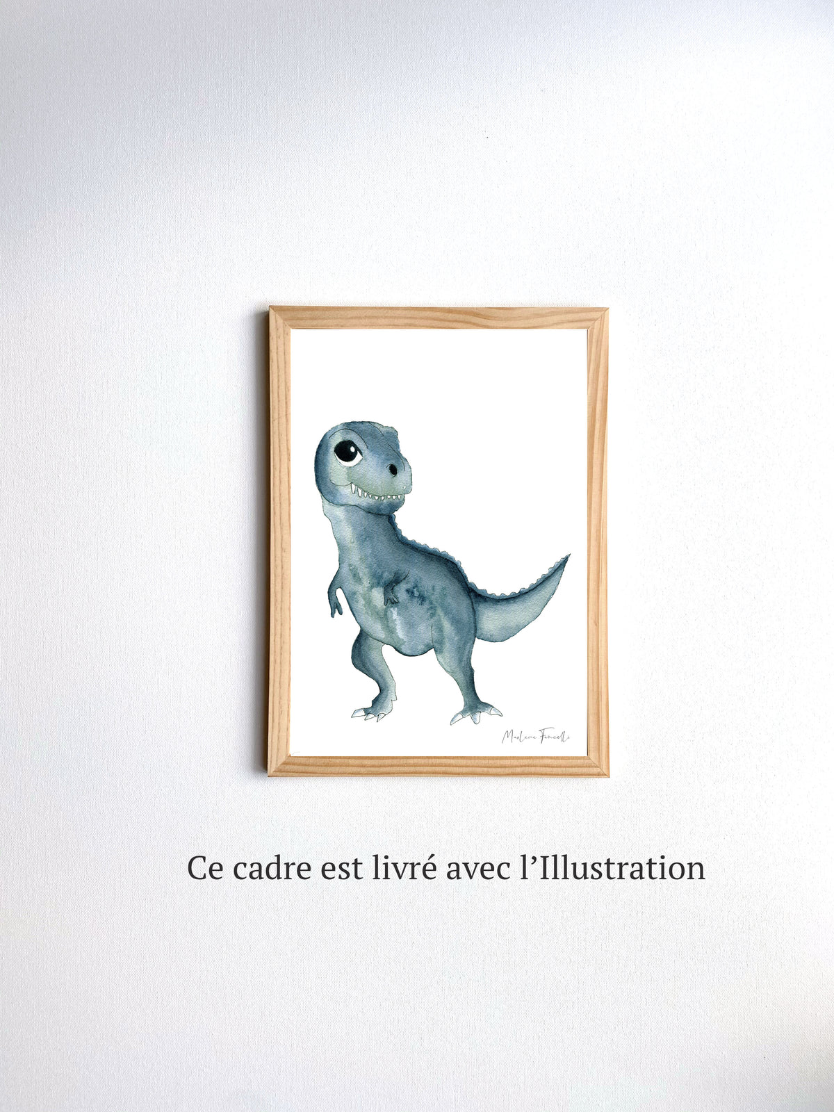 Cadre affiche aquarelle T-rex Rex image 4