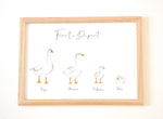 Cadre Famille Oie aquarelle personnalisée image 3