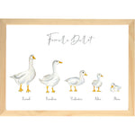 Cadre Famille Oie aquarelle personnalisée image 2