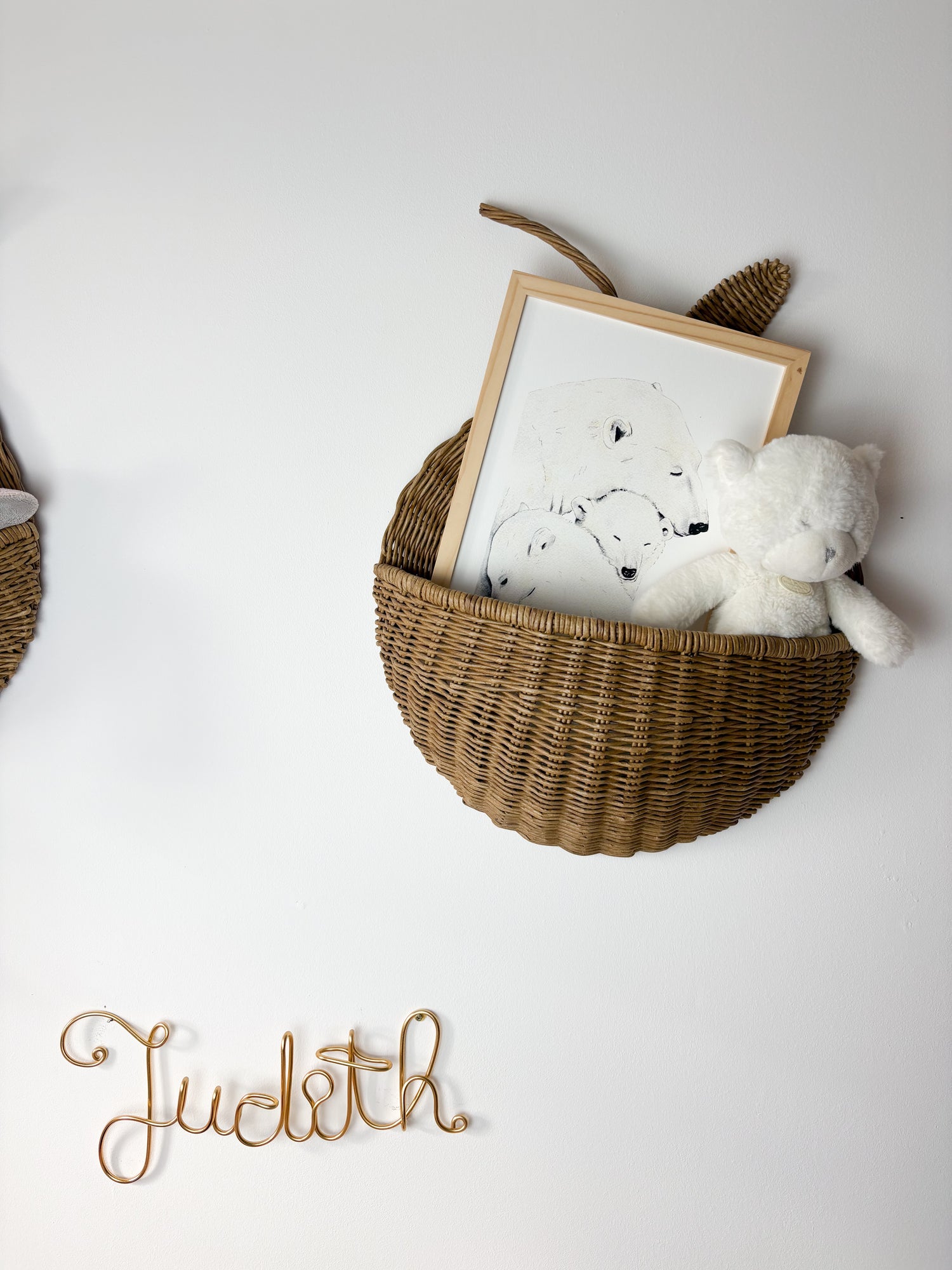 Poster ours polaire aquarelle  pour décoration chambre enfant