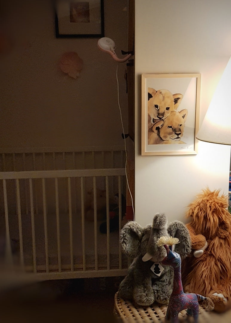 Poster aquarelle animaux de la savane pour une décoration chambre bébé et enfant