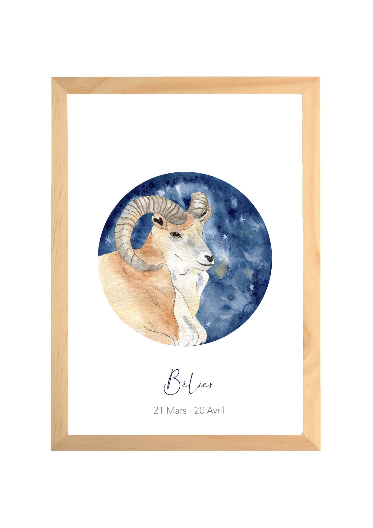 Illustration Aquarelle Signe Zodiaque Bélier