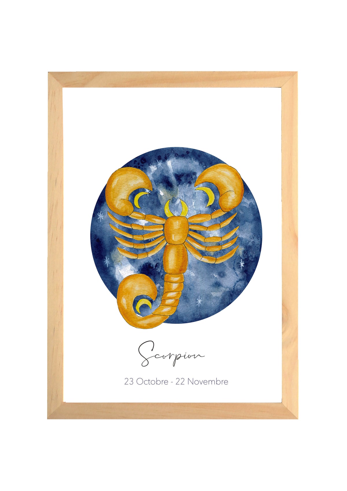 Illustration Aquarelle Signe Zodiaque Scorpion