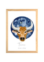 Illustration Aquarelle Signe Zodiaque Taureau