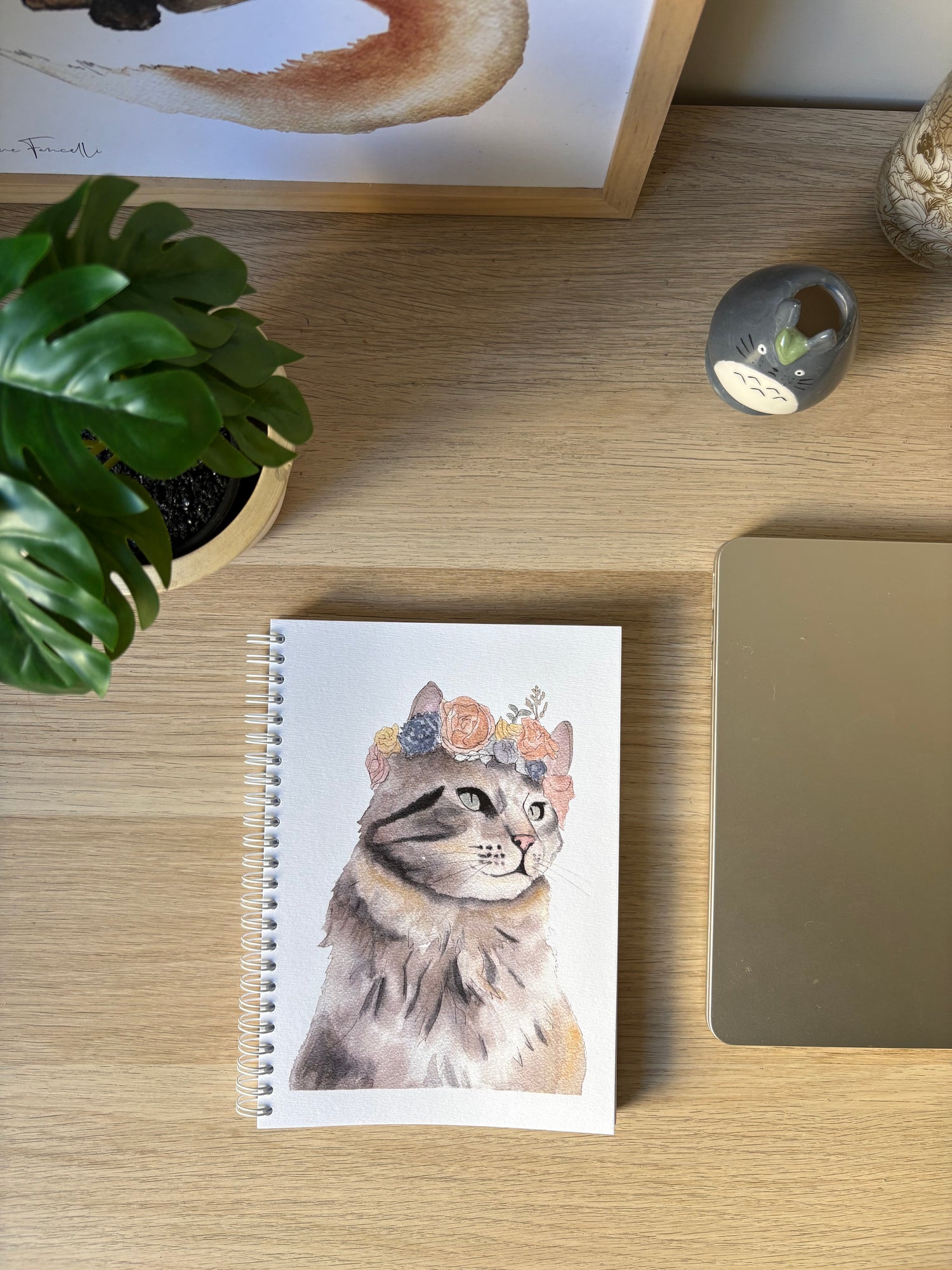 Carnet illustration aquarelle Chat