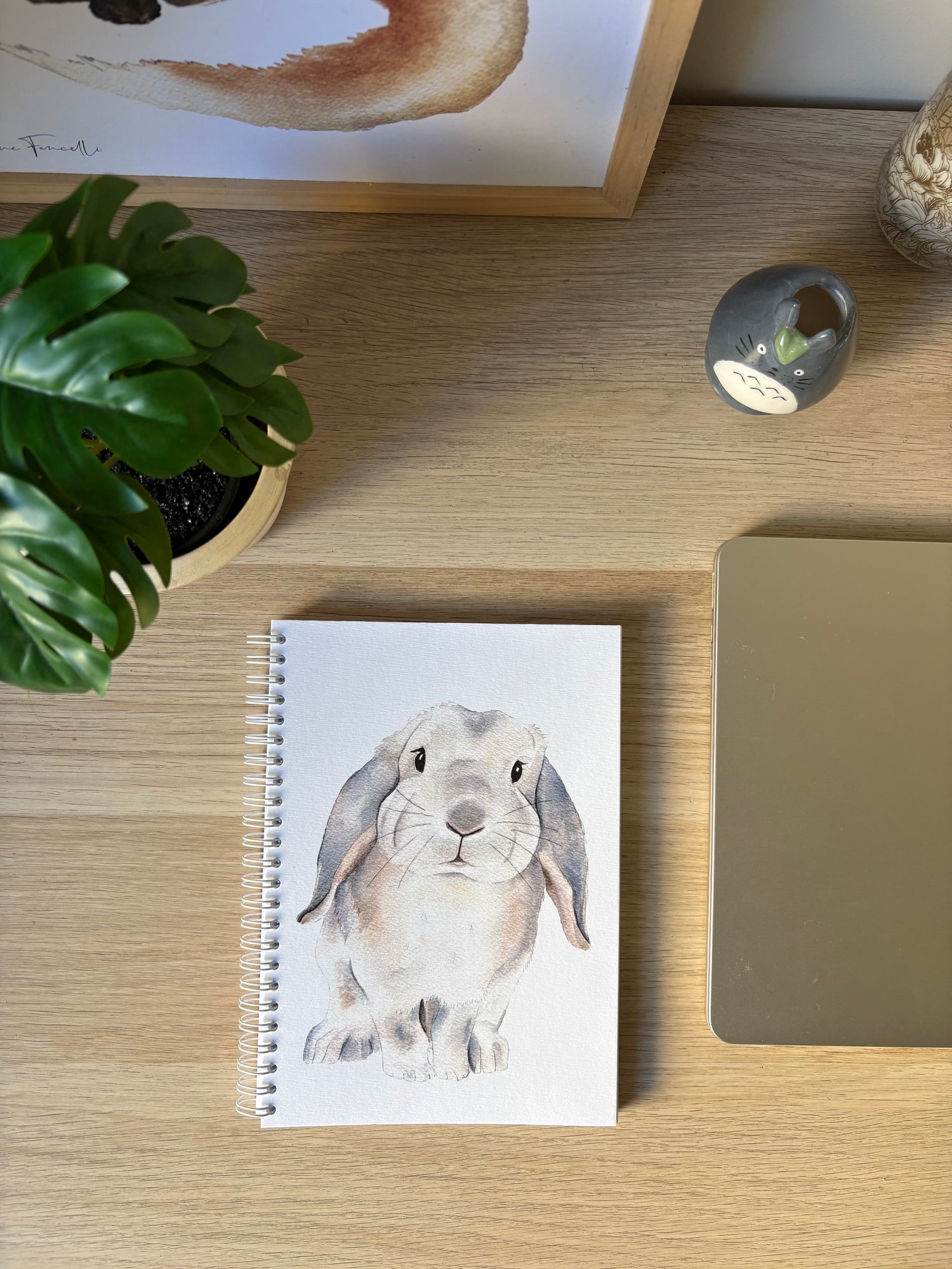carnet de dessin et d'écriture animaux aquarelle Lapin bélier