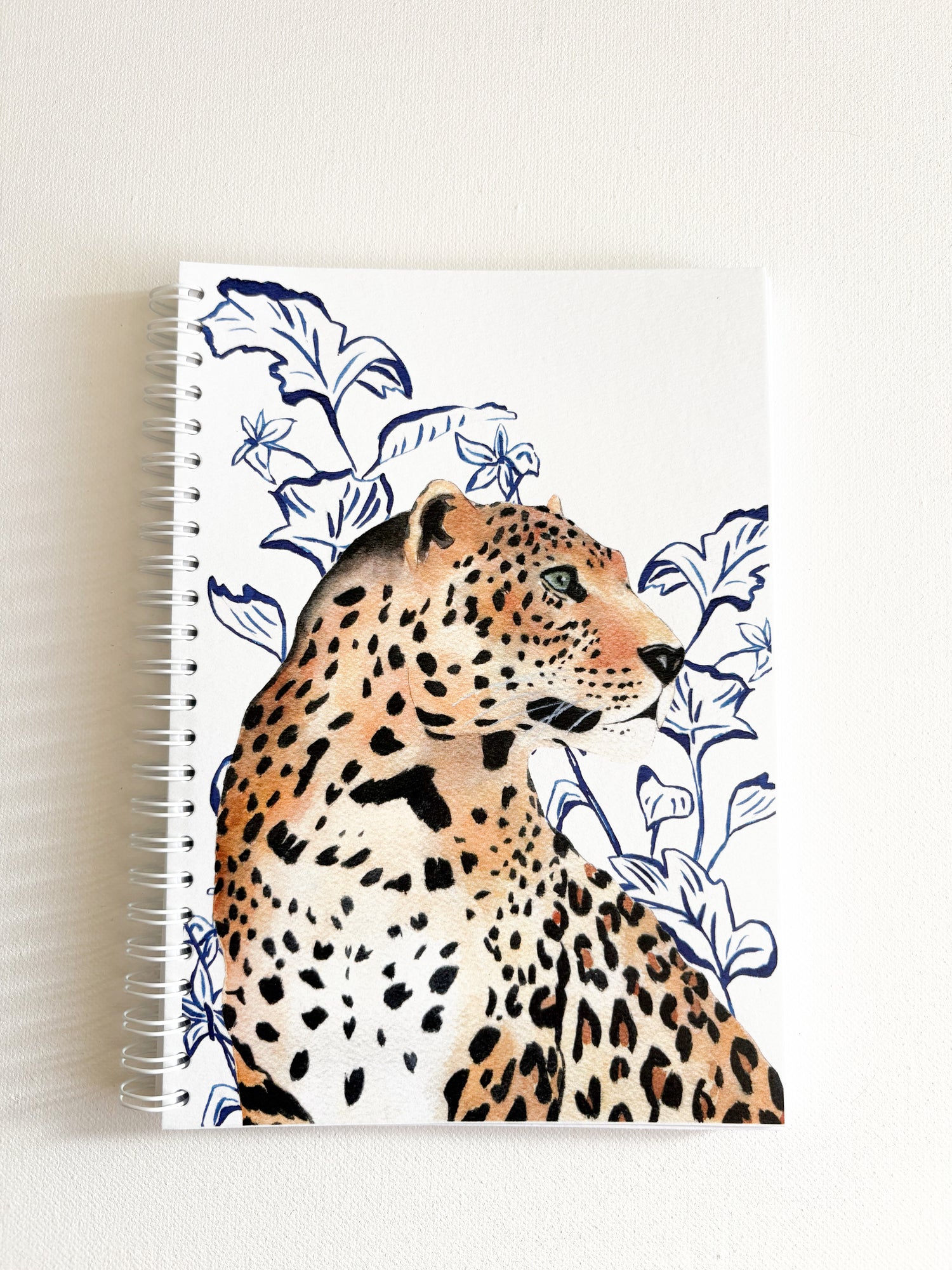 Carnet illustration aquarelle Léopard