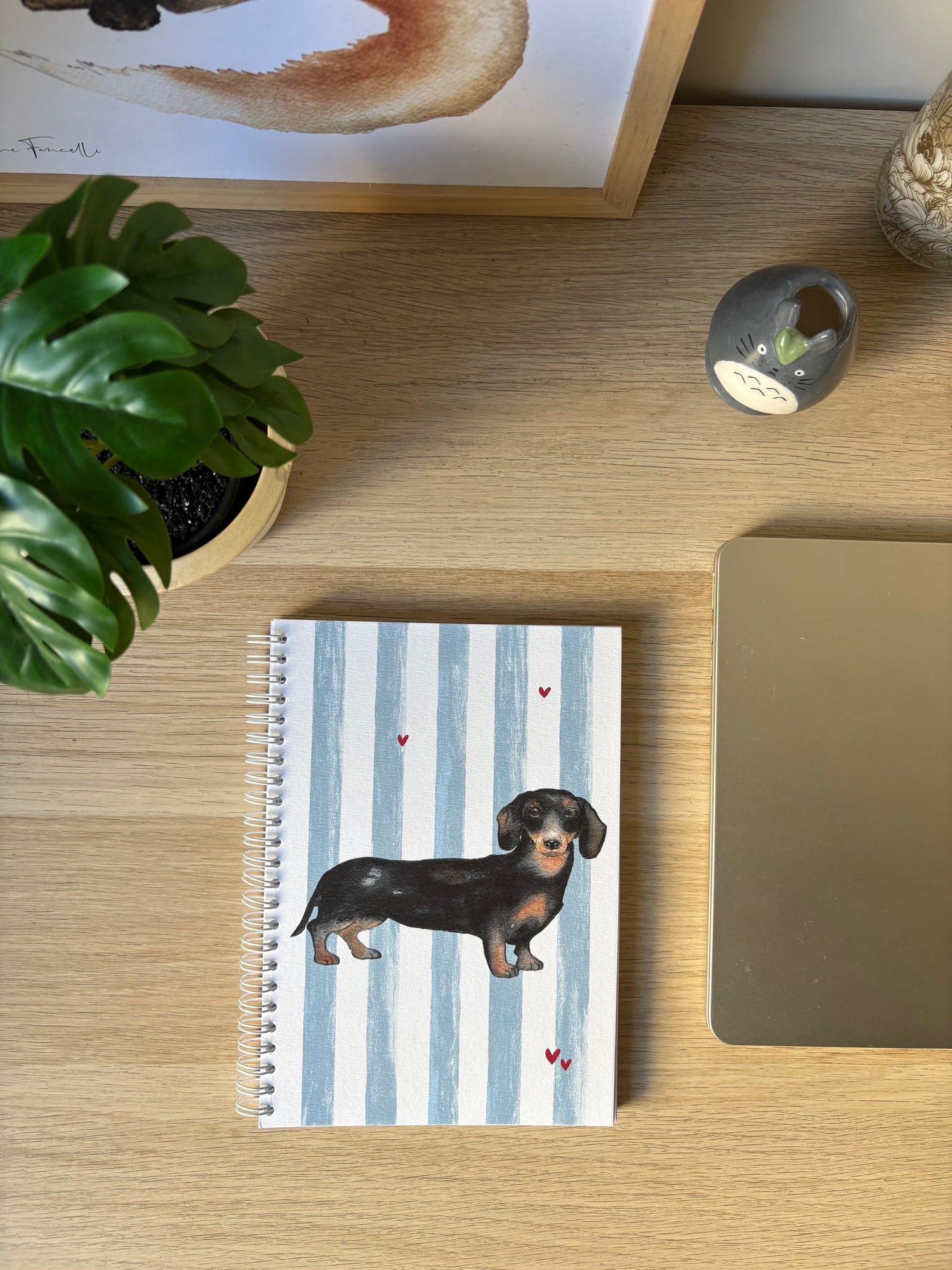 Carnet illustration aquarelle Teckel