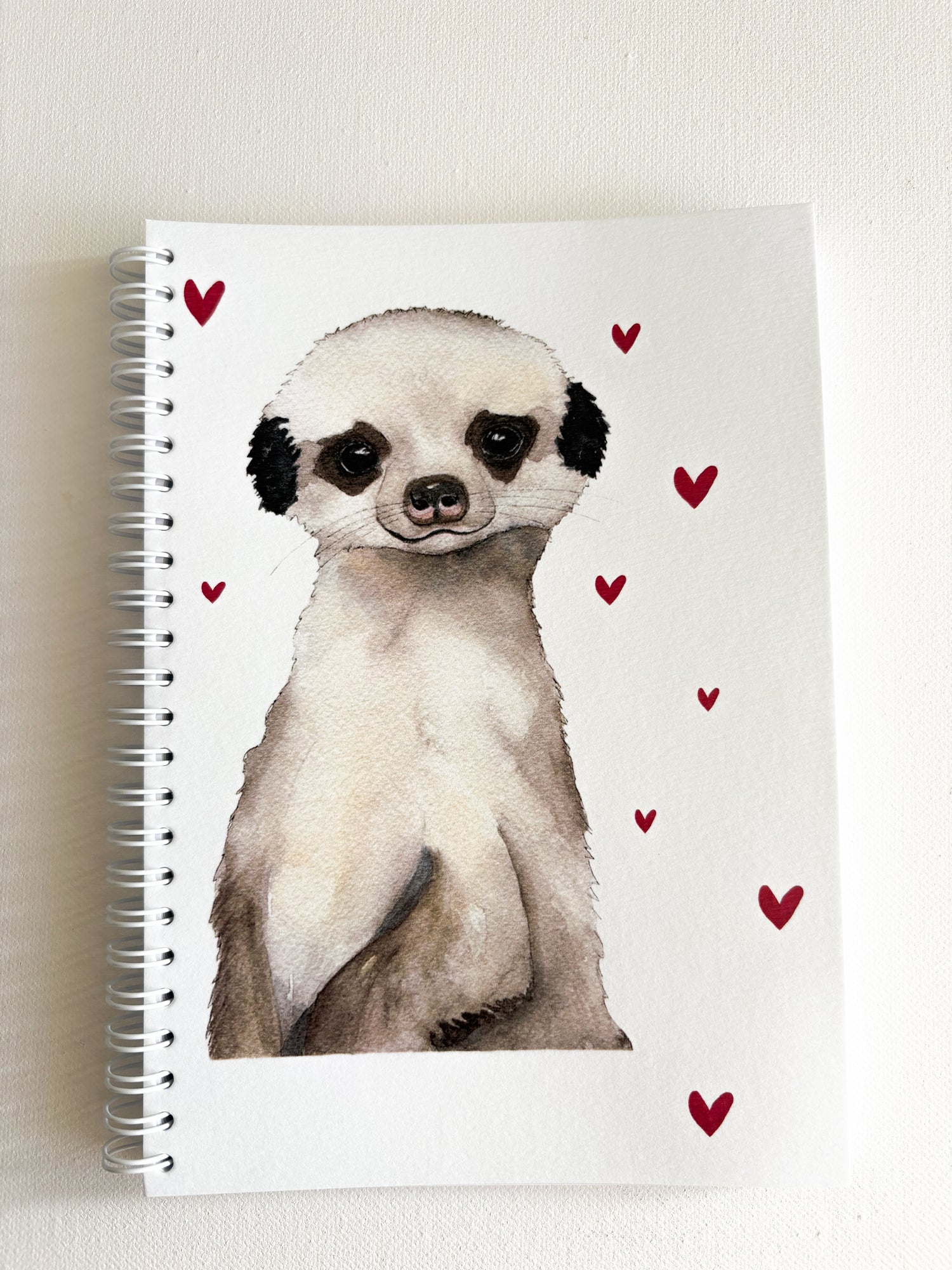 Carnet illustration aquarelle Suricate